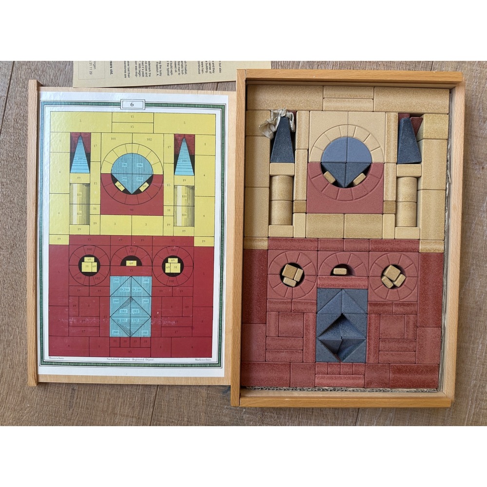 Vintage Anker Steinbaukasten Anchor Stone Building Blocks German Architectural